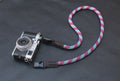 Red climbing rope quick release camera strap