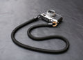 Black and gold woven camera strap